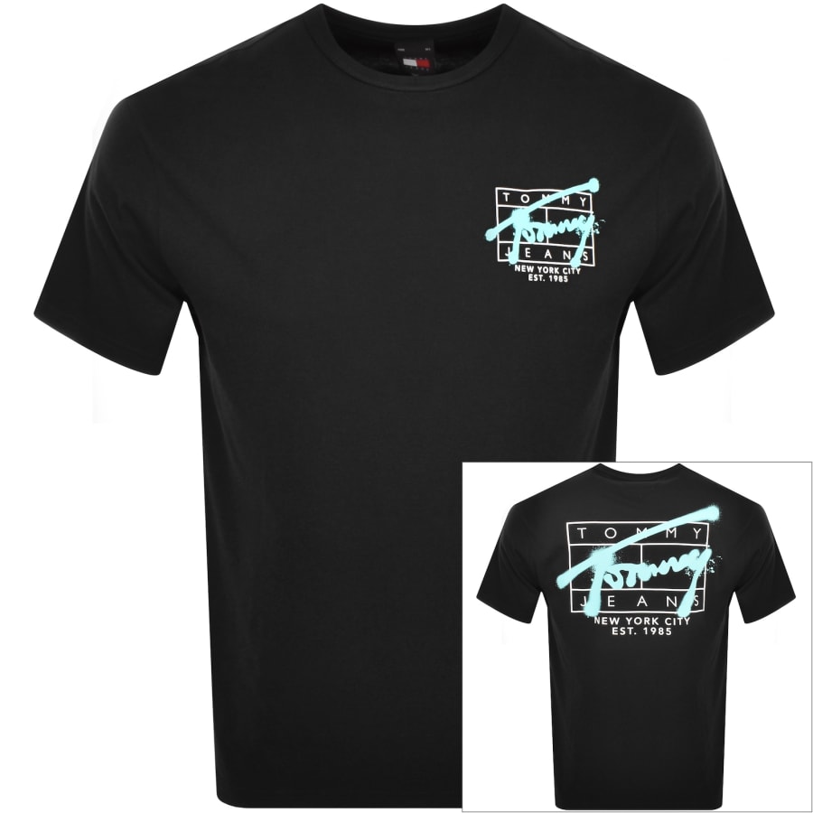 Tommy Jeans Spray T Shirt Black